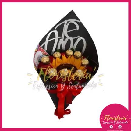 Bouquet Girasol y Rosas