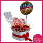 Caja de corazón Globo Metalizado