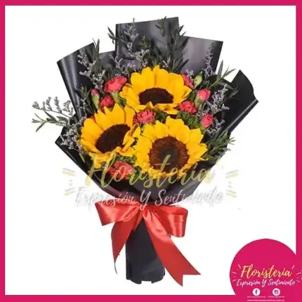 Bouquet de Girasoles y Clavellina