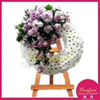 Arreglo Corona Rosa Lila