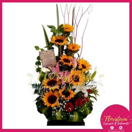 Ramo Tradicional Diseño En Girasoles