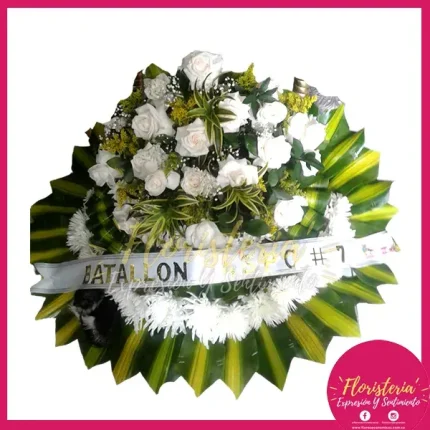 Fúnebre Corona en Rosa