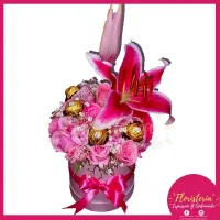 Caja Redonda Floral | Enamorados con Chocolates