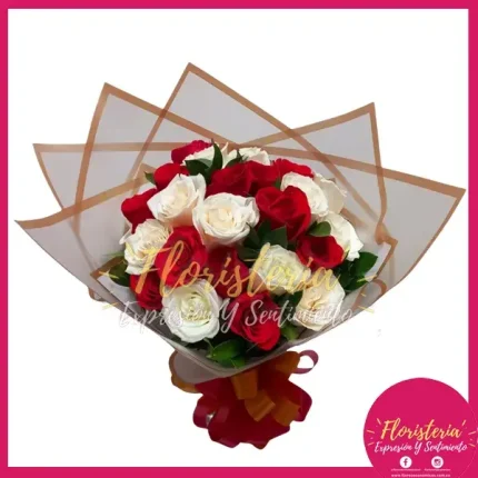 Bouquet en Papel Coreano | Girasol y Rosas B05