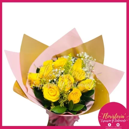 Bouquet Rosas Tradicional Amarillas #214