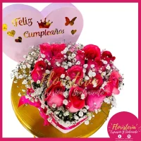Caja Corazón Rosas | Mediana #27