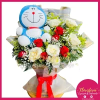 Bouquet Reversible Rosas Papel Coreano #220