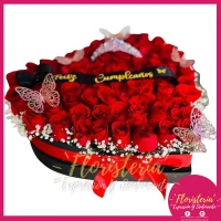Caja Corazón | Rosas | Mariposas #103