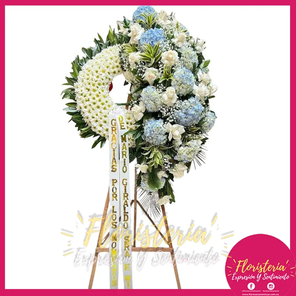 flores-economicas-2026-02-17 Fúnebre | Condolencia | Corona | Hortensias #119 - Imagen 1